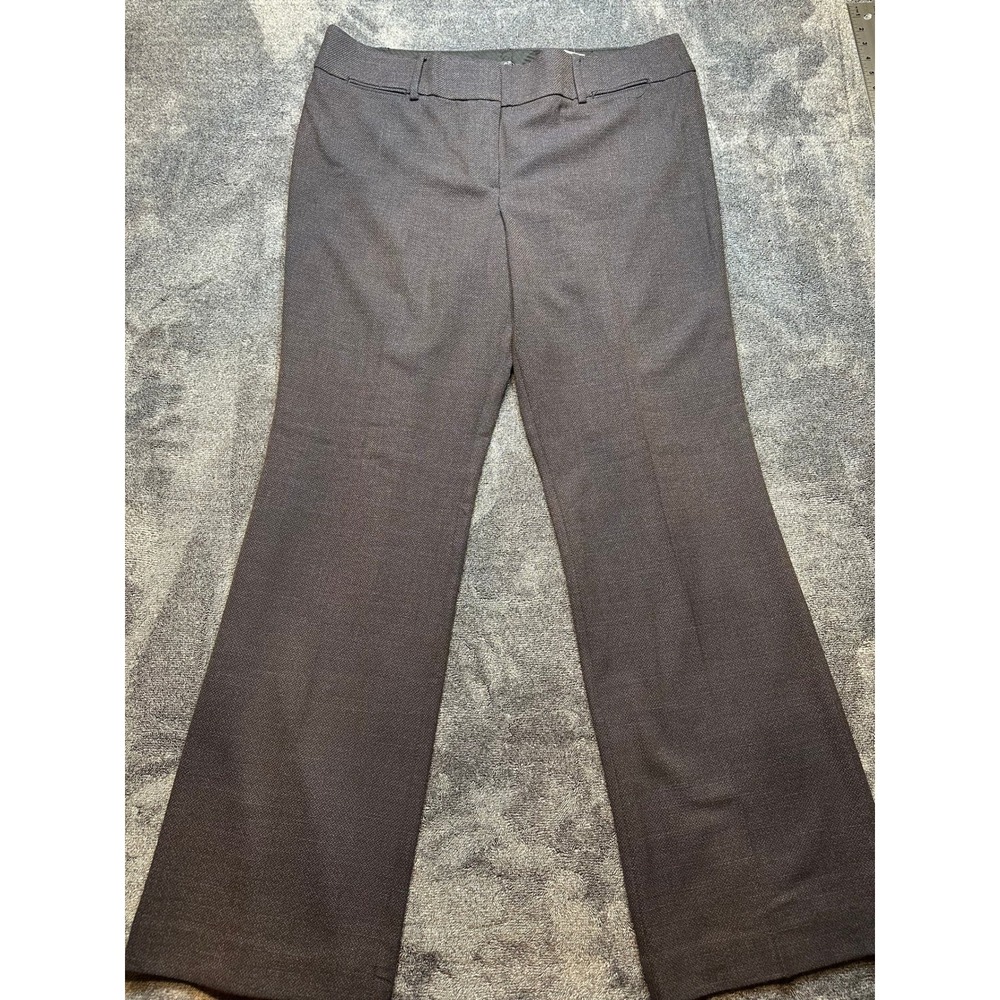 Ann Taylor Loft Marisa Trouser Dress Pants Dark Gray Textured Size 14 NWT - 281